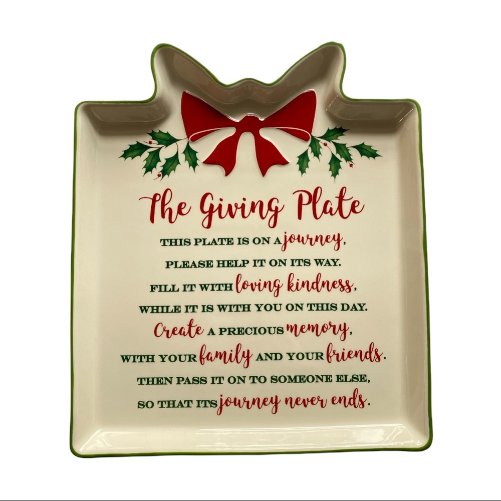 Lenox Hosting The Holidays Gift Giving Plate 11.5” For Christmas